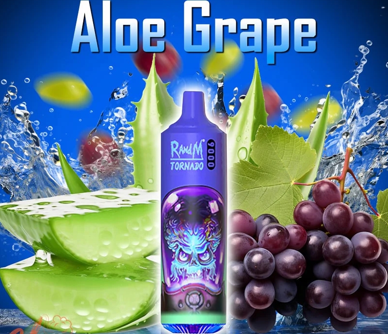 RandM Tornado 9000 Puffs Vape - aloe grozdje: Vrhunska kombinacija trajnosti in okusa za slovenske uporabnike v letu 2025