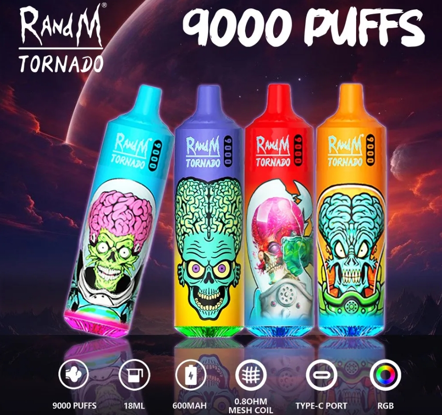 RandM Tornado 9000 Puffs Vape - aloe grozdje: Vrhunska kombinacija trajnosti in okusa za slovenske uporabnike v letu 2025