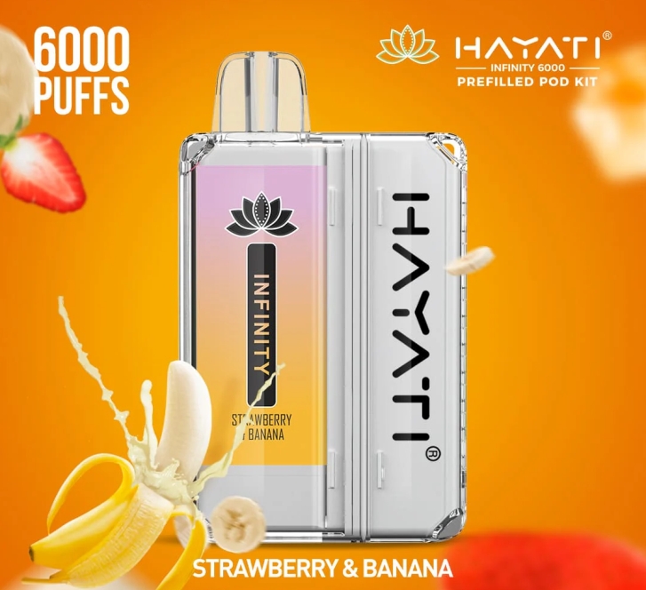 Hayati Infinity 6000 Prefilled Pod Kit Vape &ndash; jagoda & banana: Nova dimenzija okusa na slovenskem trgu 2025
